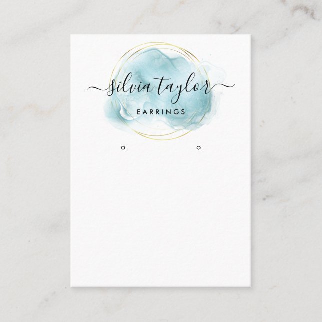 Calligraphy art Earring display card (Front)