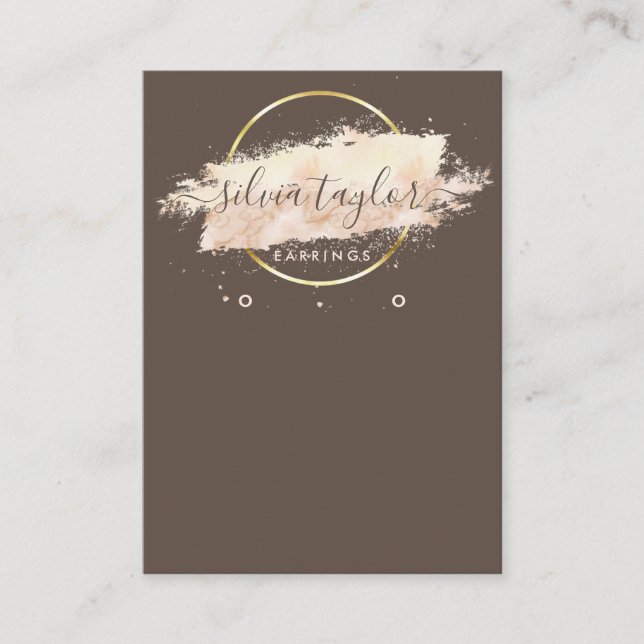Calligraphy art Earring display card (Front)