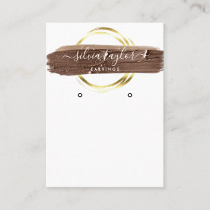Calligraphy art modern Earring display card