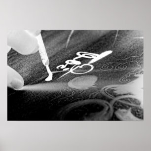 Calligraphy art - photo negatives poster