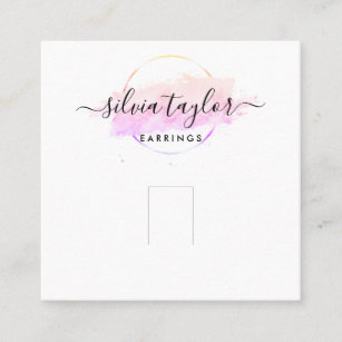 Calligraphy Art Ring Holder Square Business Card