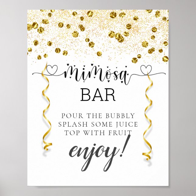 Calligraphy Baby Shower Mimosa Bar Sign (Front)