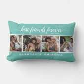 Calligraphy Best Friends Forever Photo Collage Lumbar Cushion (Front)
