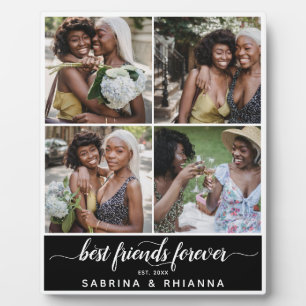 Calligraphy Best Friends Forever Photo Collage Plaque