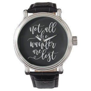Calligraphy Black and White Inspirational Travel Watch