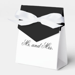 Calligraphy Black Rose Wedding Favour Box