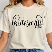 Calligraphy Black Script Bridesmaid Bachelorette