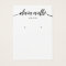 Calligraphy Black White Earring Display Card