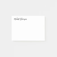 Calligraphy Black White Personalised Plain Modern