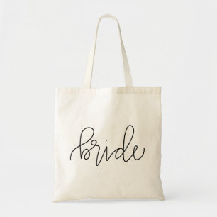 Calligraphy Bride Tote Bag