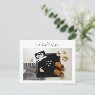 Calligraphy Bundle of Joy Baby Announcement Card