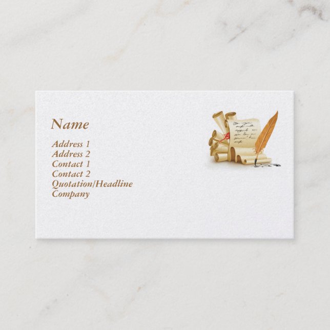 Calligraphy Business Card (Front)