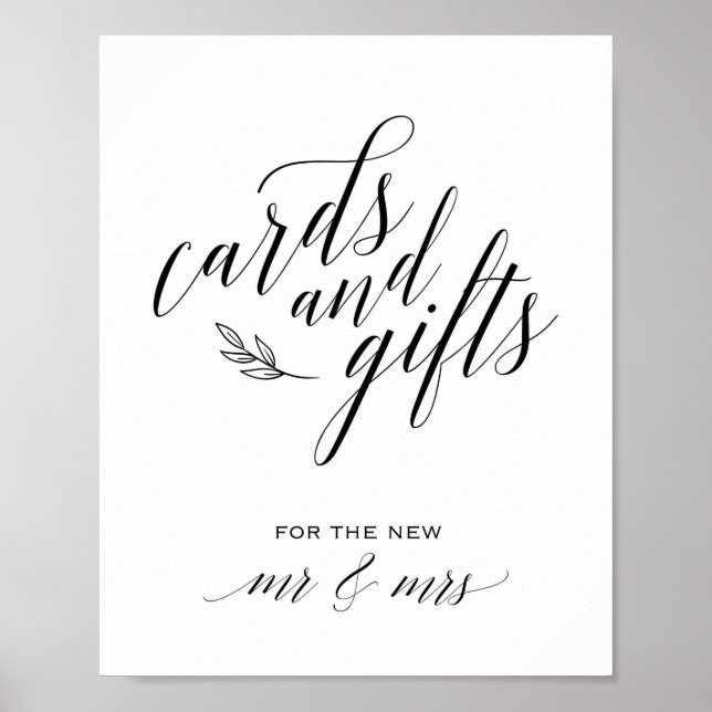 Calligraphy Cards and Gifts Wedding Sign (Front)
