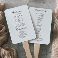 Calligraphy Classic Minimalist Wedding Program