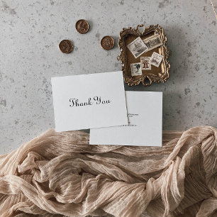Calligraphy Classic Minimalist Wedding Thank You Card