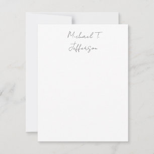 Calligraphy Classical Elegant Plain Simple RSVP Card