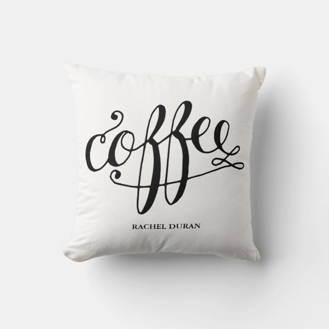calligraphy coffee pillow (Front)