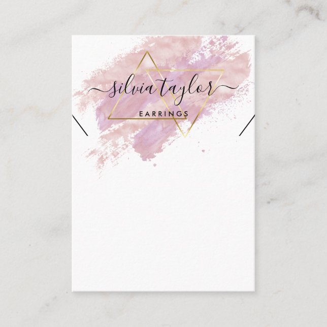 Calligraphy craft paper Necklace display card (Front)