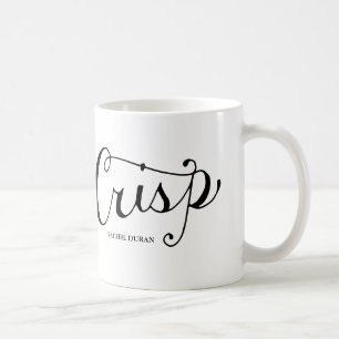 calligraphy crisp coffee mug