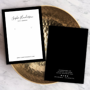 Calligraphy Custom Border Colour Earring Display