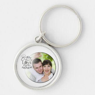 Calligraphy Custom Photo Birthday For Nephew Key Ring