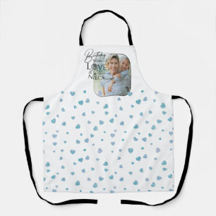 Calligraphy Custom Photo Birthday For  Niece Apron