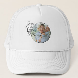 Calligraphy Custom Photo Birthday For Niece Trucker Hat