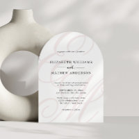 Calligraphy Dusty Pink Monogram Arch Wedding