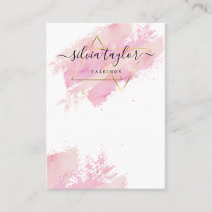Calligraphy Earring Necklace display card
