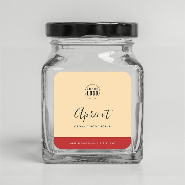 Calligraphy Editable Colours Contrast Product Labe Square Sticker (Creator Uploaded)