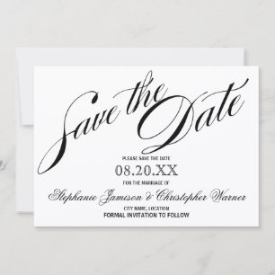 Calligraphy Elegance Script Save The Date