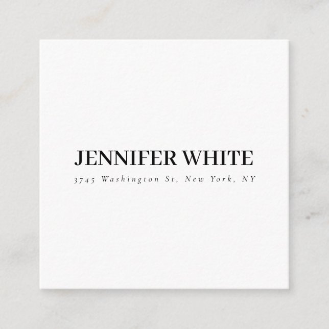 Calligraphy Elegant Black & White Bold Retro Enclosure Card (Front)