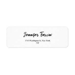Calligraphy Elegant Black & White Plain Simple