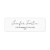 Calligraphy Elegant Black & White Plain Simple Lab