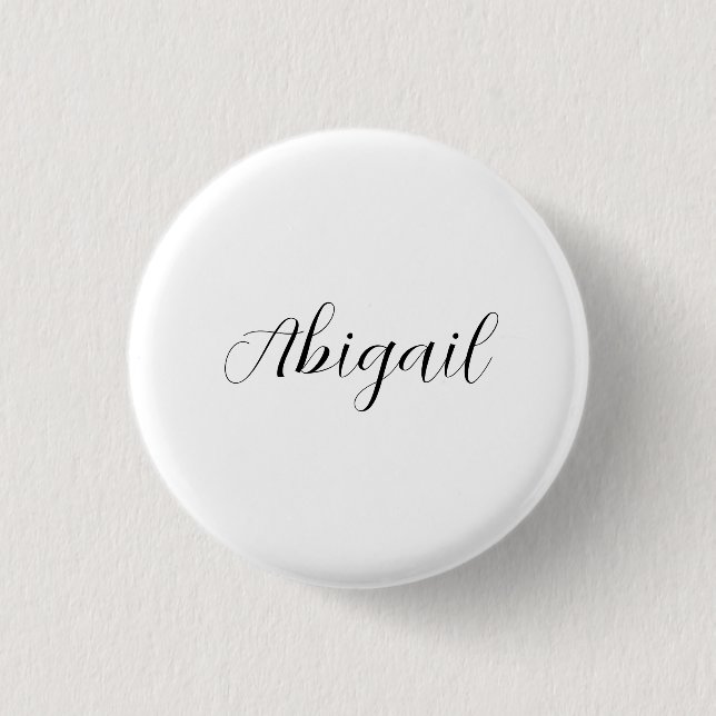 Calligraphy Elegant Black White Plain Simple Name (Front)