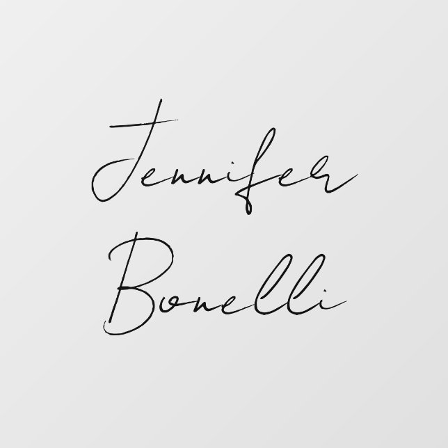 Calligraphy Elegant Black White Plain Simple Name (Sheet)