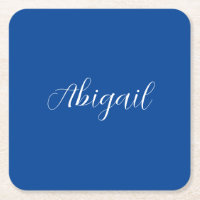 Calligraphy Elegant Blue White Plain Simple Name
