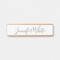 Calligraphy Elegant Bold Retro Grey White Name