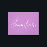 Calligraphy Elegant Lavender Plain Simple Name Canvas Print<br><div class="desc">This product was very good and I love how easy it is for customise design. The design was very simple so I'm very pleased when I create.</div>