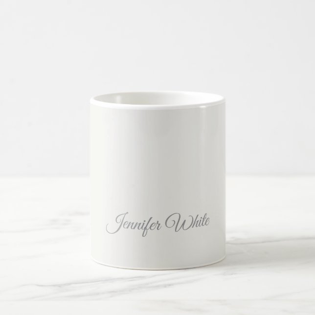 Calligraphy Elegant Pastel Colour Bold Retro Coffee Mug (Center)