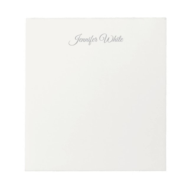 Calligraphy Elegant Pastel Colour Bold Retro Notepad (Front)