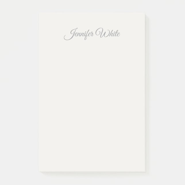 Calligraphy Elegant Pastel Colour Bold Retro Post-it Notes (Front)