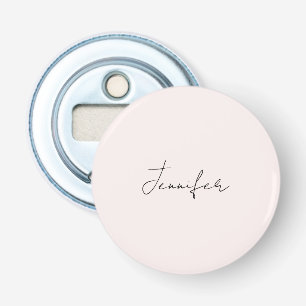 Calligraphy Elegant Pastel Colour Plain Simple Nam Bottle Opener