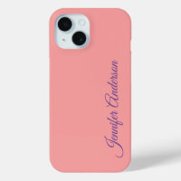 Calligraphy Elegant Pastel Red Personalised Name