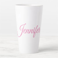 Calligraphy Elegant Pink White Custom Name