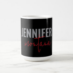 Calligraphy Elegant Plain Add Own Name Coffee Mug
