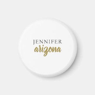 Calligraphy Elegant Plain Add Own Name Magnet