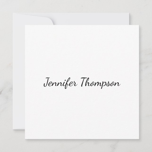 Calligraphy Elegant Plain Simple Name (Front)