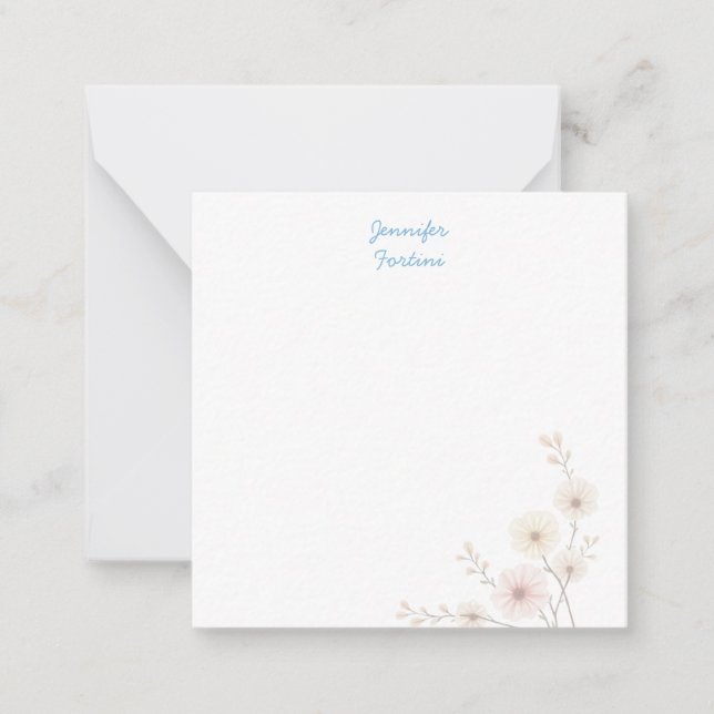 Calligraphy Elegant Plain Simple Own Name Card (Front)