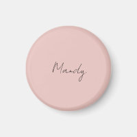 Calligraphy Elegant Rose Gold Plain Simple Name